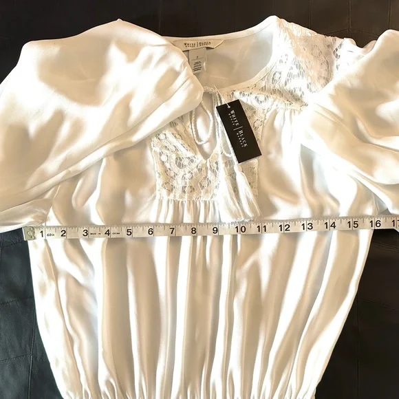 NWT WHBM Boho Sleeve Cut Dress with Lace Detail - Picture 5 of 14